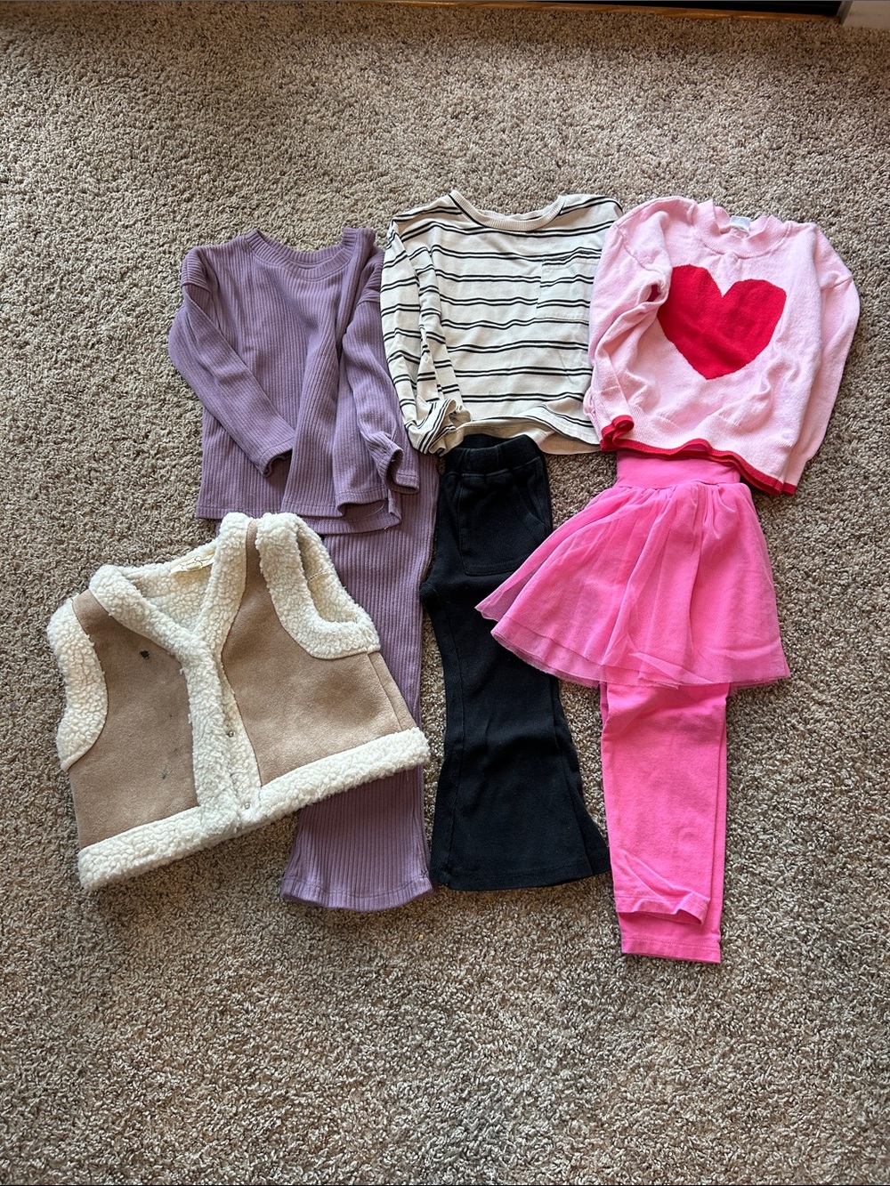 Winter toddler girl matching sets